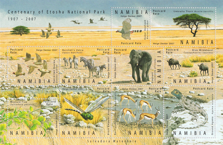 Namibia 2007 Centenary of Etosha Nationalpark_stamps miniaturesheet